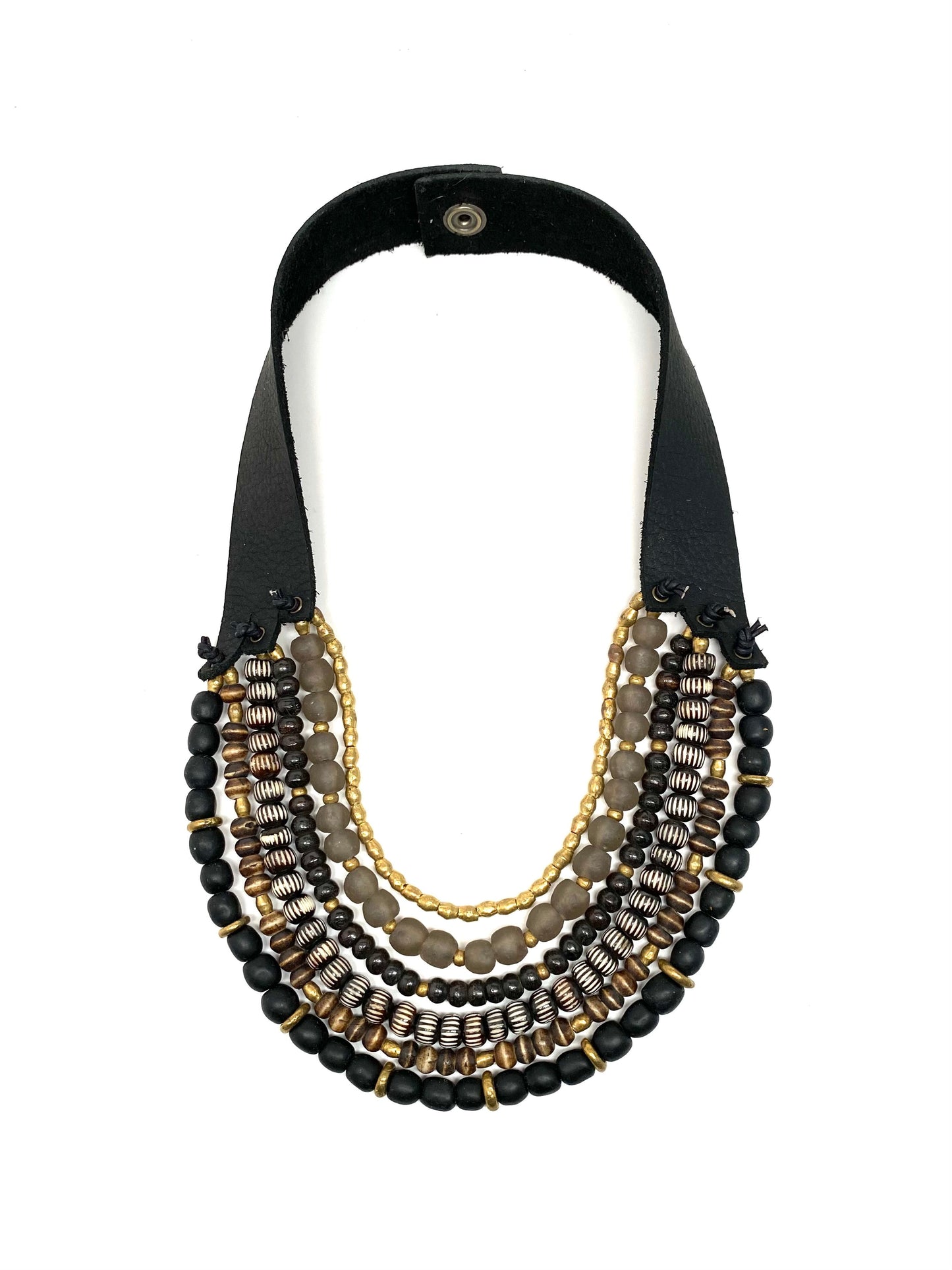 6 Strand Necklace • Raven