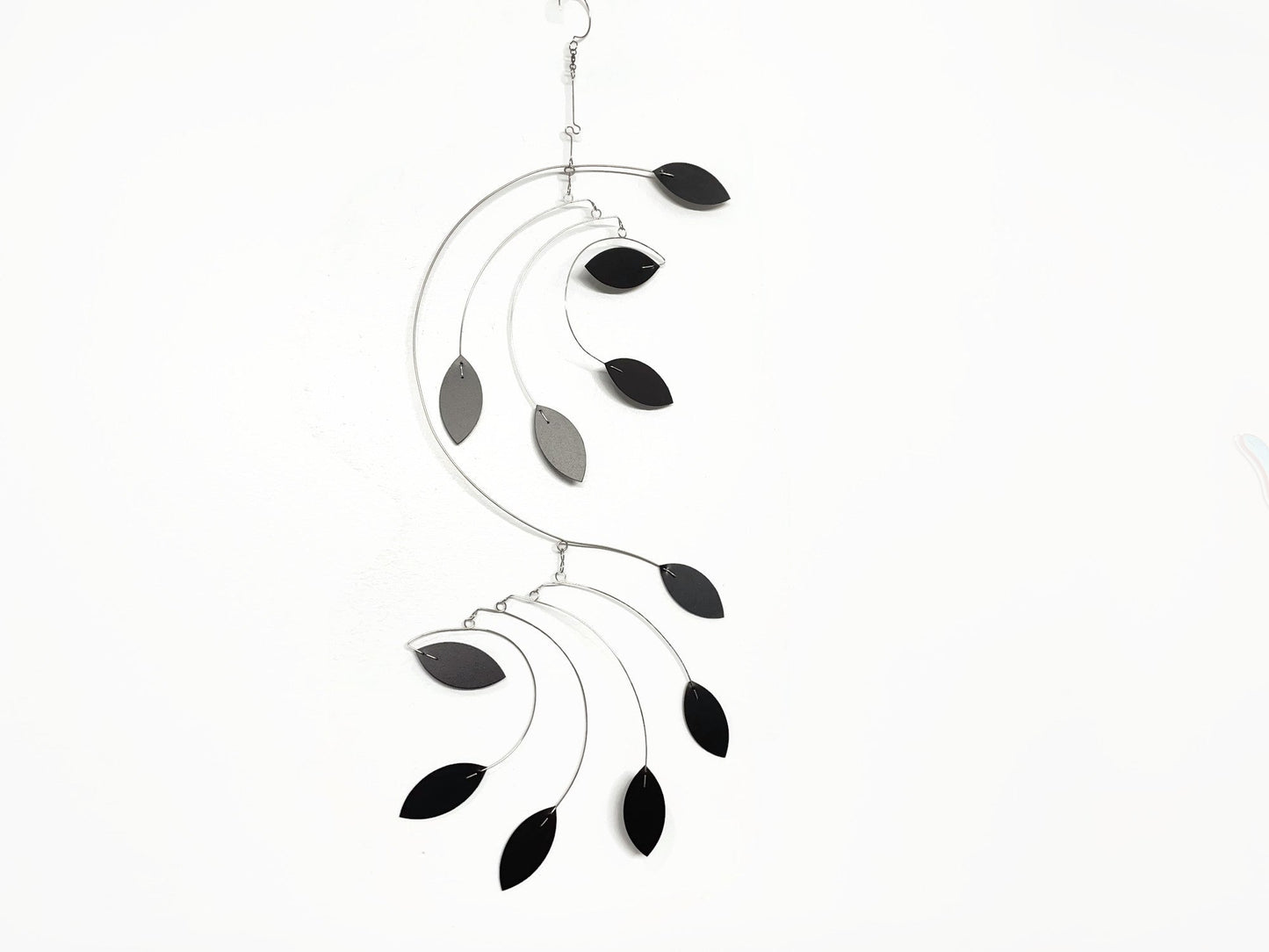 Mobile Art Dream Catcher Style in Black Kinetic Art Sculpture