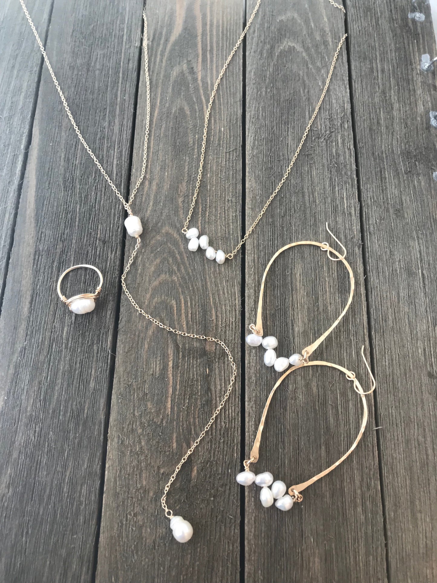 Ivory freshwater pearl lariat