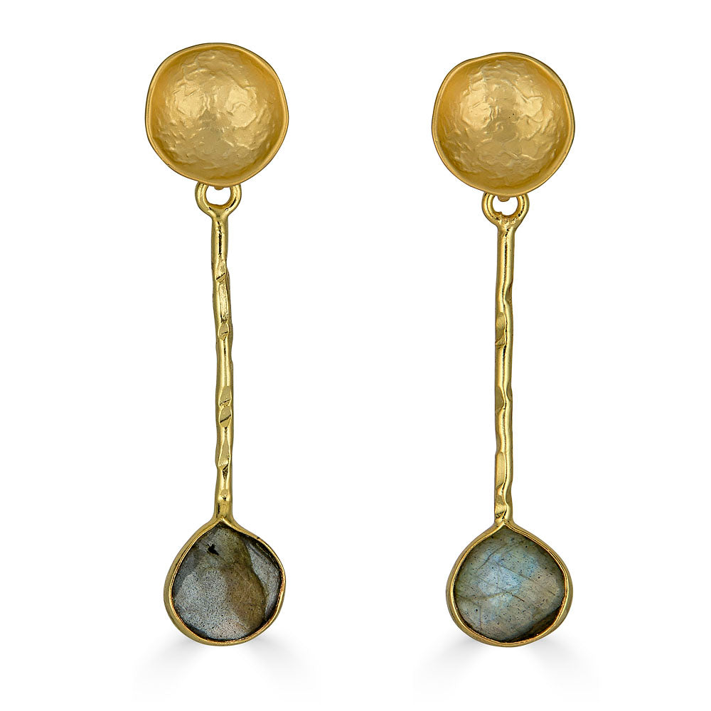 Labradorite Bar Earrings