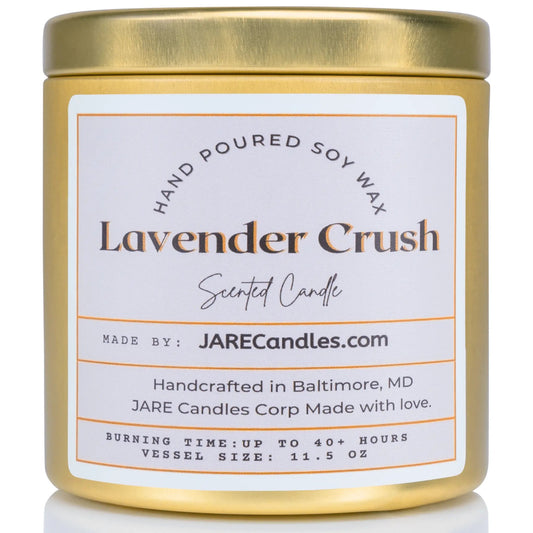 Lavender Crush Jasmine, Neroli, Banana - Soy Wax Scented Candle