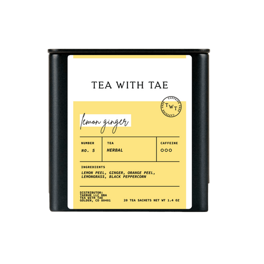 Lemon Ginger Tea Tin Gift (20 tea sachets)