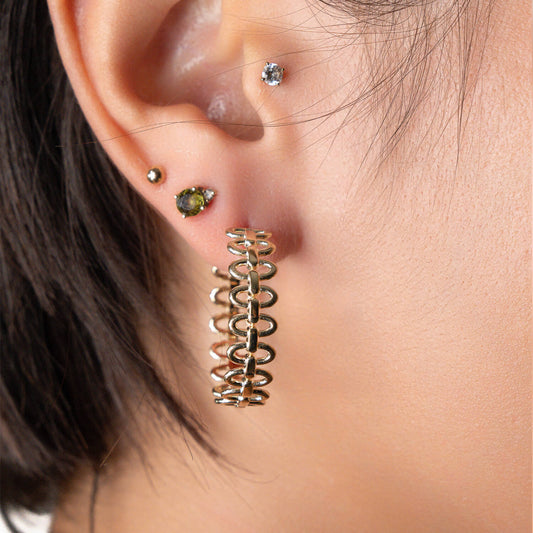 Landscape Link Hoop Earrings