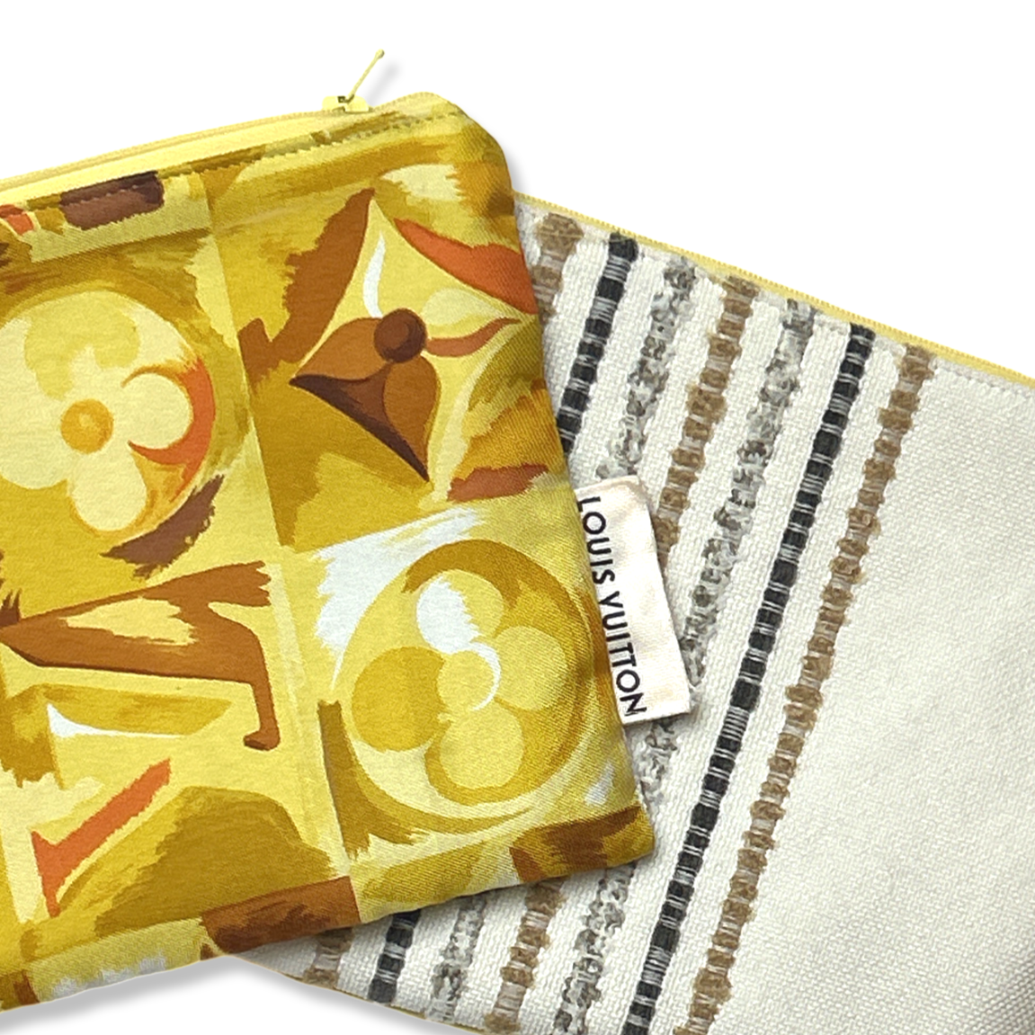 Au Fils du Temps Logo Vintage Silk Scarf Wristlet Bag