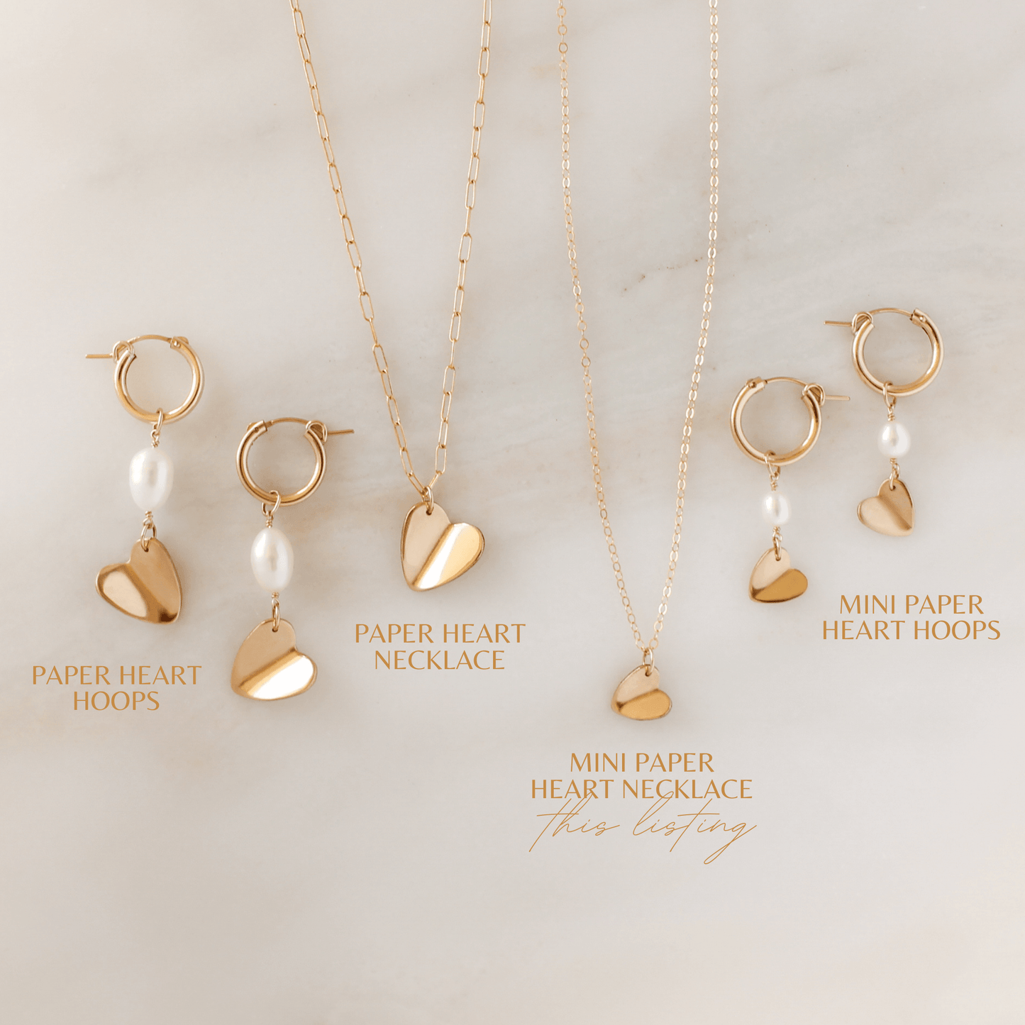 Mini Paper Heart Necklace