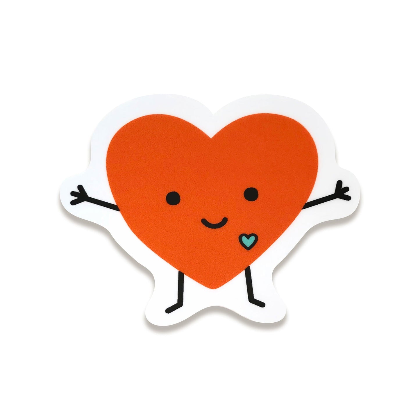 This Much Heart Sticker Valentine's Day Card