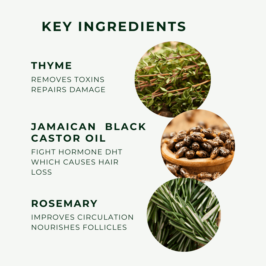Organic Jamaican Black Castor Oil w/Rosemary & Thyme