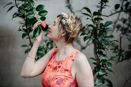 Tia Dress in Coral Floral