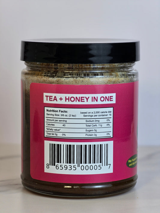 Radiant Rose Honey Tea – Organic Rose Hip & Hibiscus Blend for Glow & Calm (10 oz)