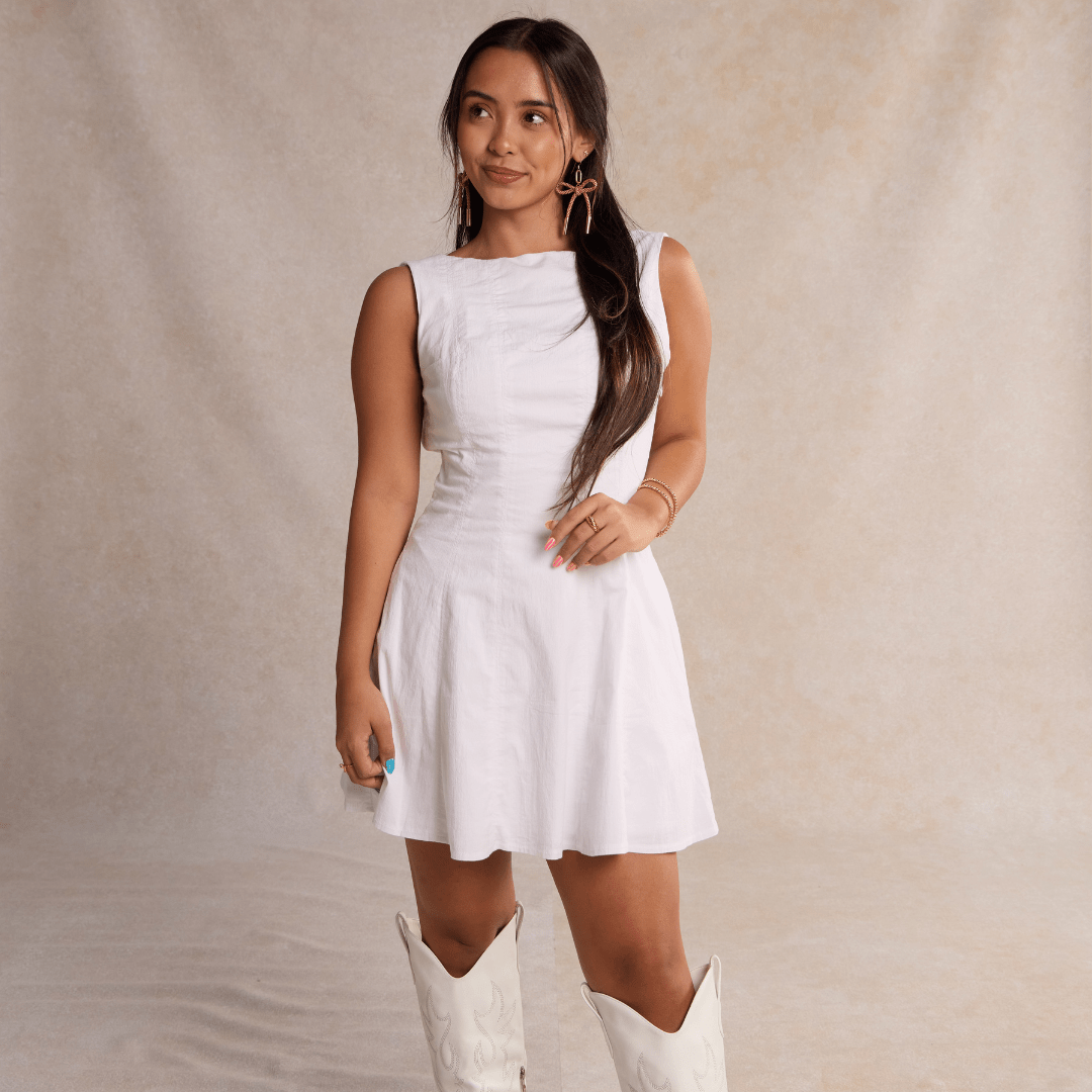 Red & White Simone Cord Earring