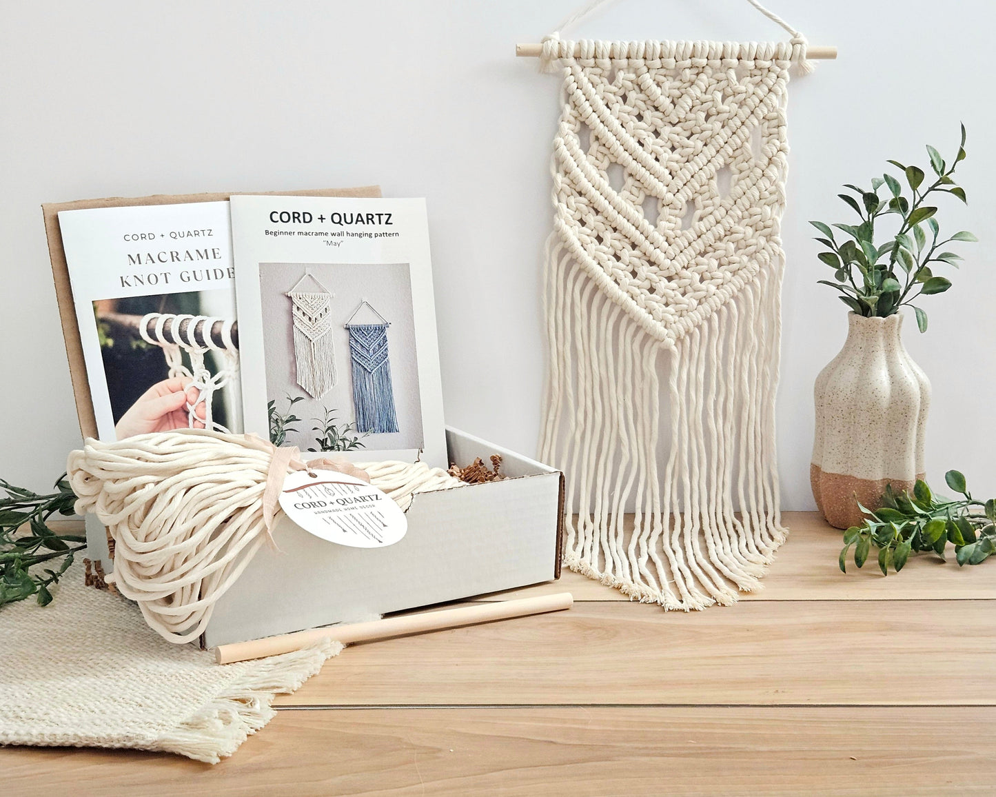 Macrame wall hanging kit "May". Beginner DIY kits
