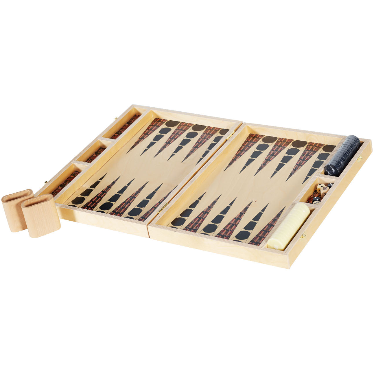 wavy tabletop backgammon set