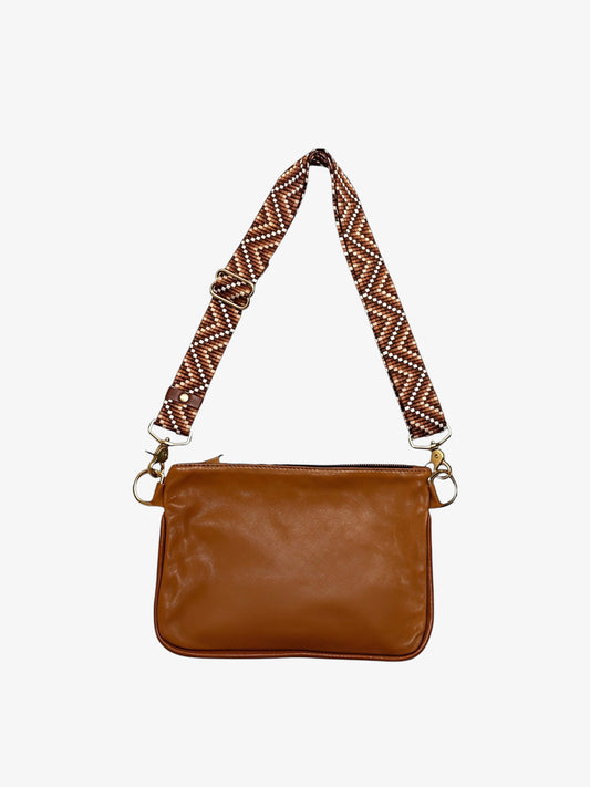 Alice Crossbody Bag, Brown Leather