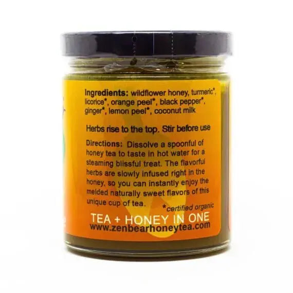 Award-Winning Organic Turmeric Sunrise Honey Tea – Golden Blend for Inflammation & Gut Health (10 oz)