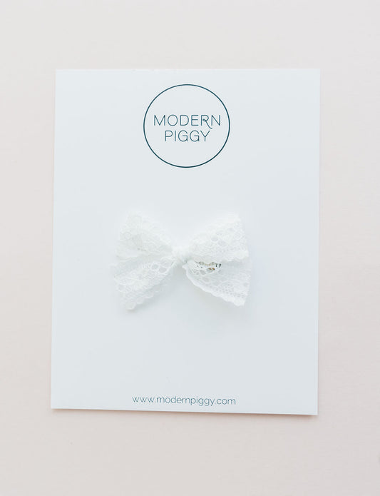 White Lace | Ribbon Bow