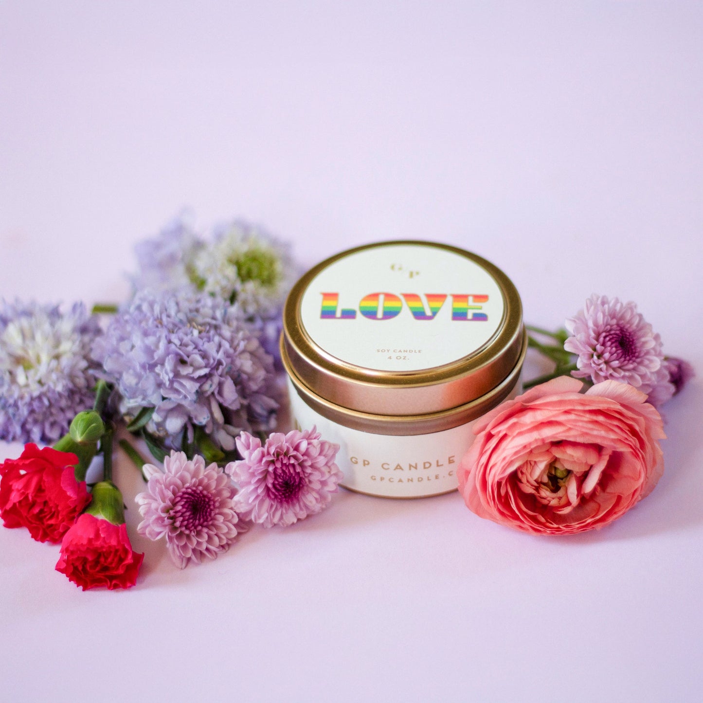 Love Pride 4 oz. Just Because Candle Tin