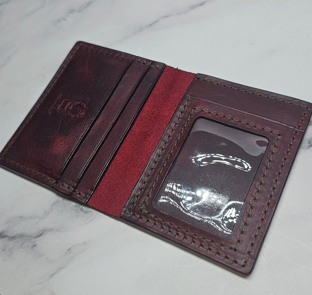 Bourbon Reserve Premium Card Holder - Rich Brown Leather Slim Wallet