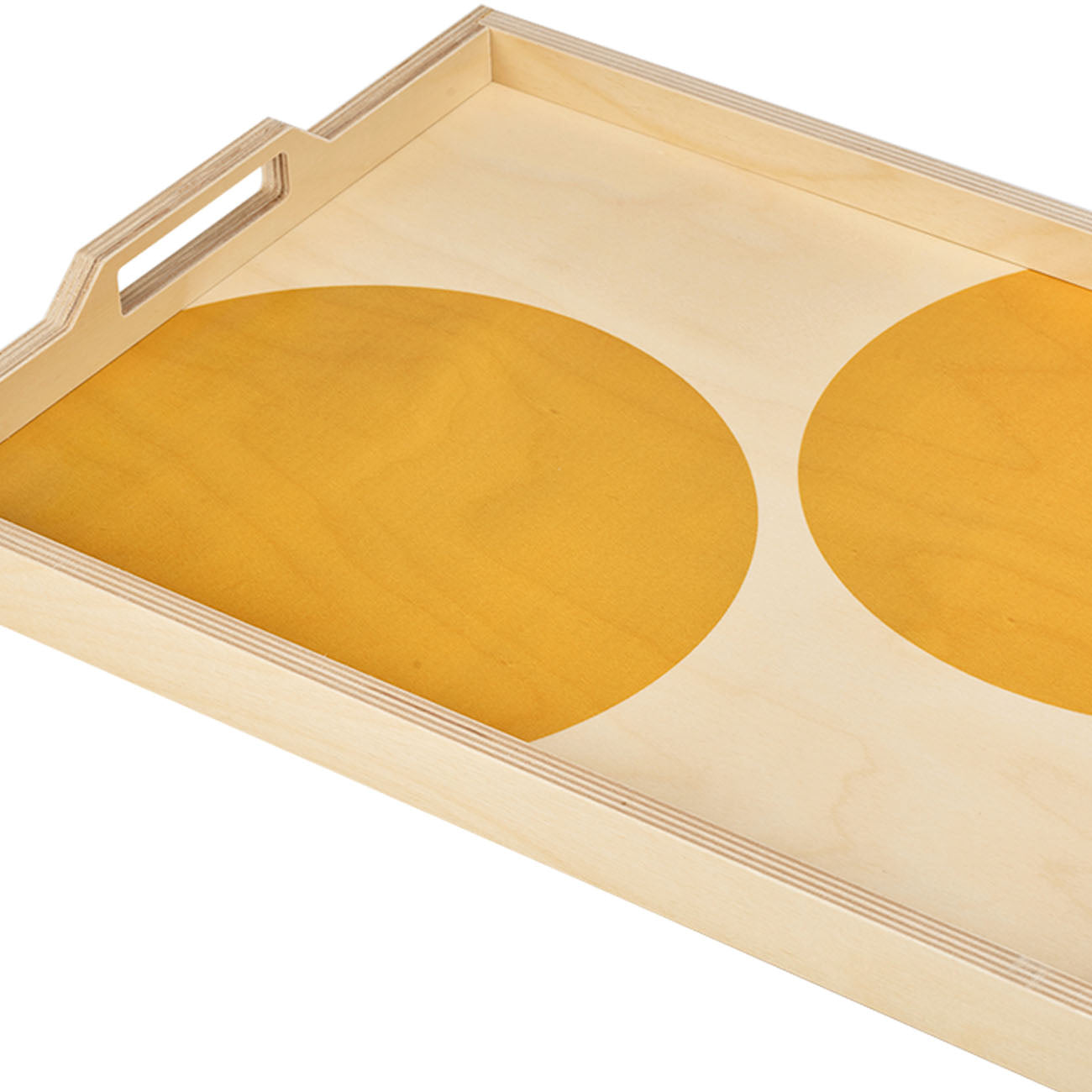 yellow dot serving tray