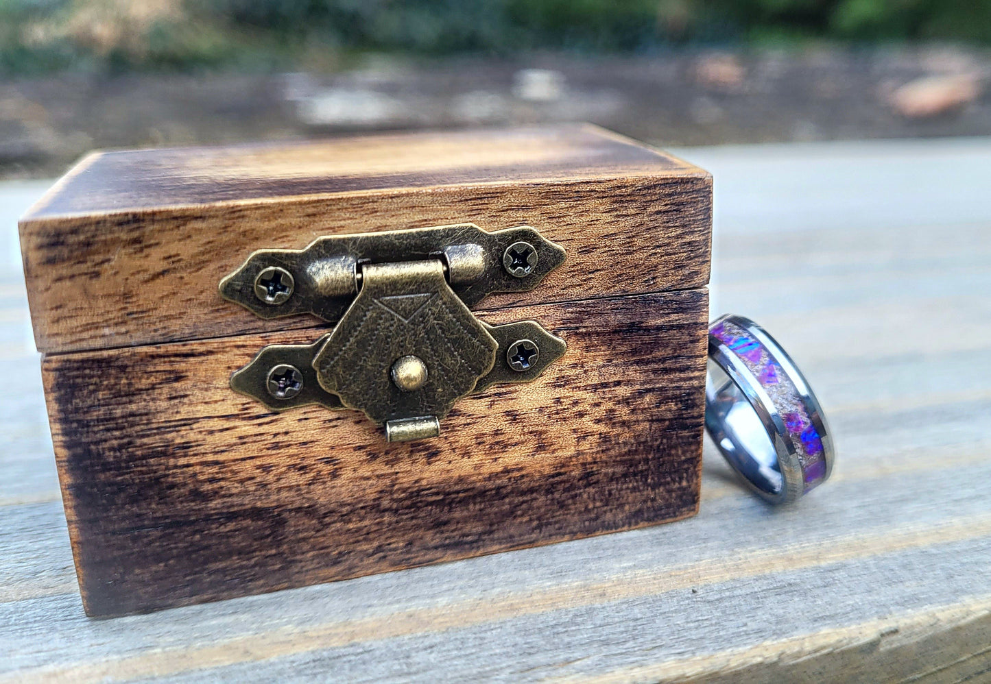 Amethyst Opal & Ashes Ring