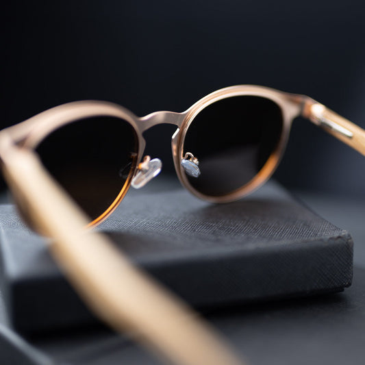 Hybrid Wooden Rounds - Real Wood & Polarized Lenses by WUDN