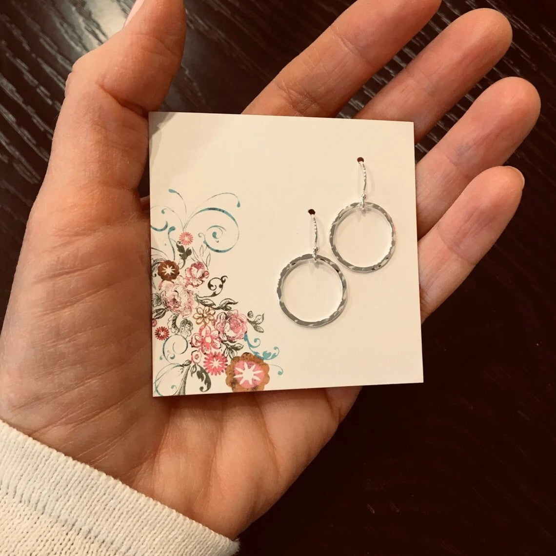 Hammered Hoop Earrings –14k Gold Filled or Sterling Silver