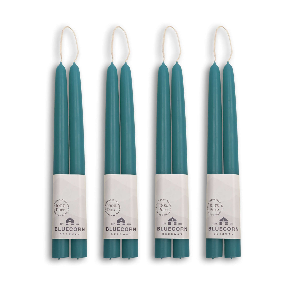 Hand-Dipped Beeswax Taper Candles - Bulk 4-Pair Bundle