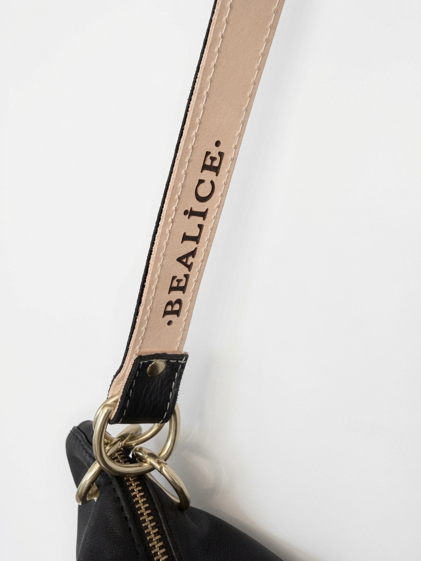 Blair Shoulder Bag, Black Leather