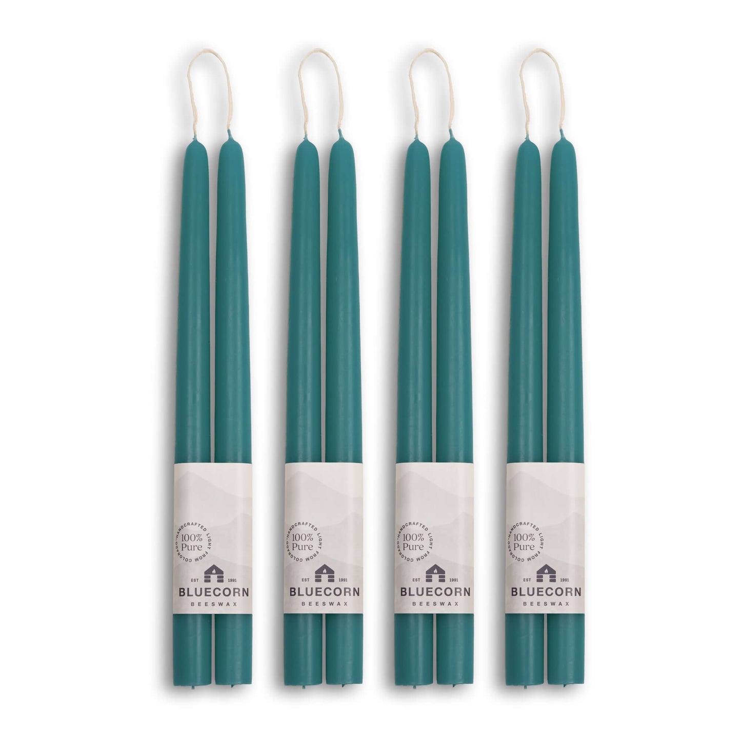 Hand-Dipped Beeswax Taper Candles - Bulk 4-Pair Bundle