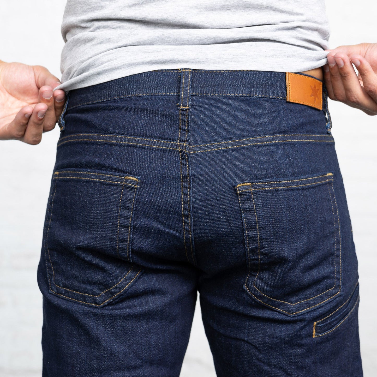 Tailored Fit Dark Wash 6 Pocket