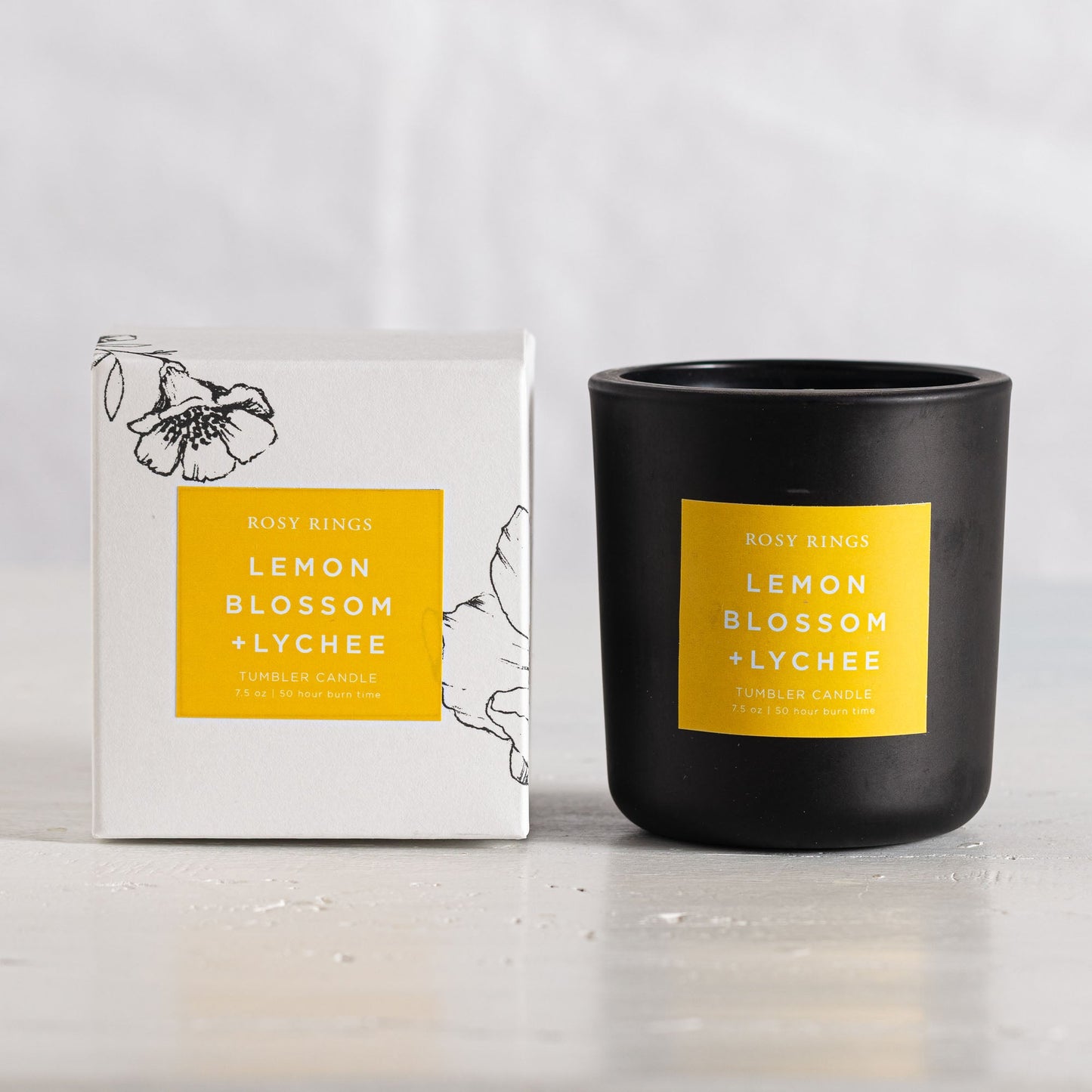 Lemon Blossom Boxed Glass Tumbler Candle