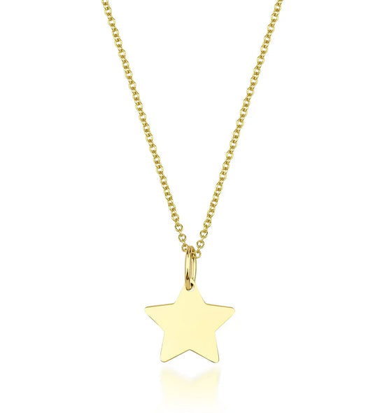 Bronze Star Charm Necklace – Dainty 16 Inch Cable Chain