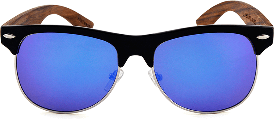 Real Ebony Browline Style RetroShade Sunglasses by WUDN