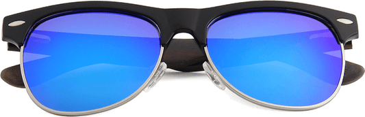 Real Ebony Browline Style RetroShade Sunglasses by WUDN