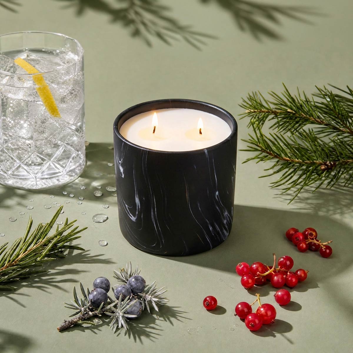 Ripe Juniper Black Marquina Candle 17oz