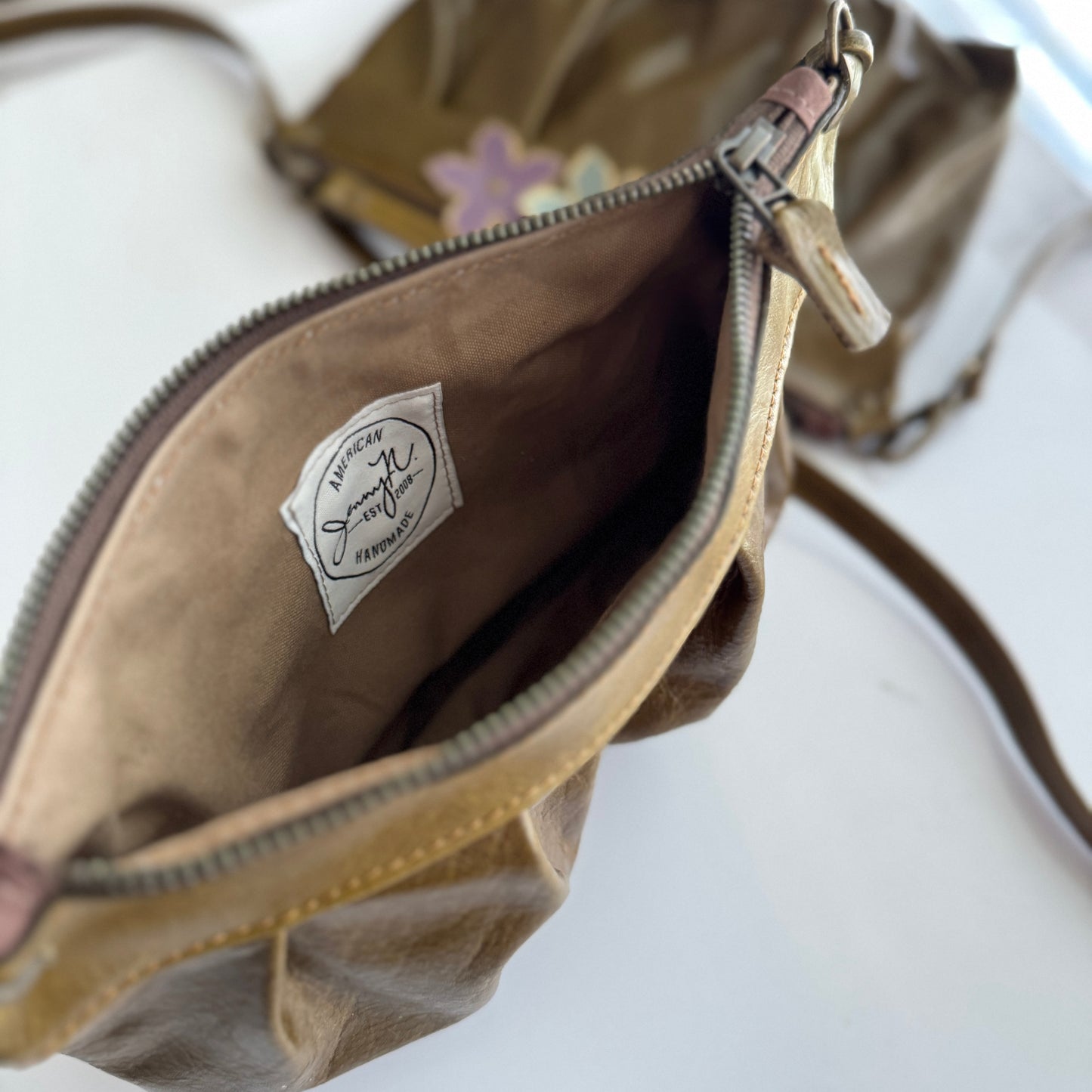 Ruche Clutch in Distressed Olive, RTS