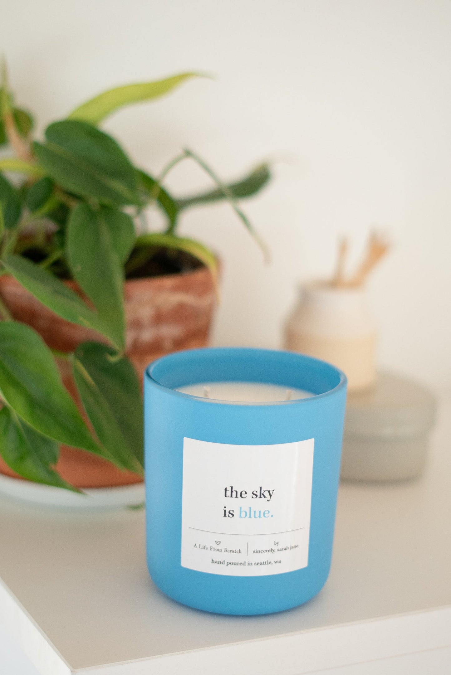 The Sky Is Blue Candle