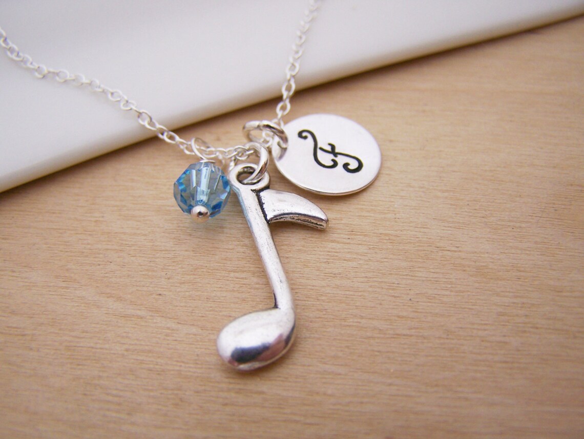 Personalized Music Note Necklace
