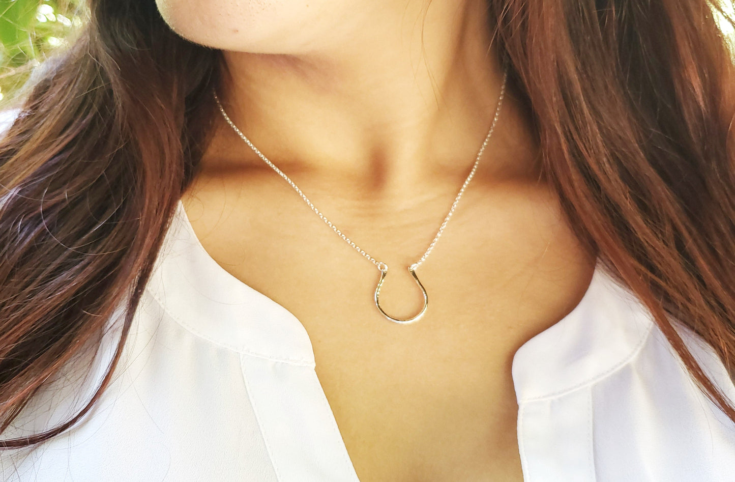 Horseshoe Necklace – Sterling Silver Lucky Charm Jewelry