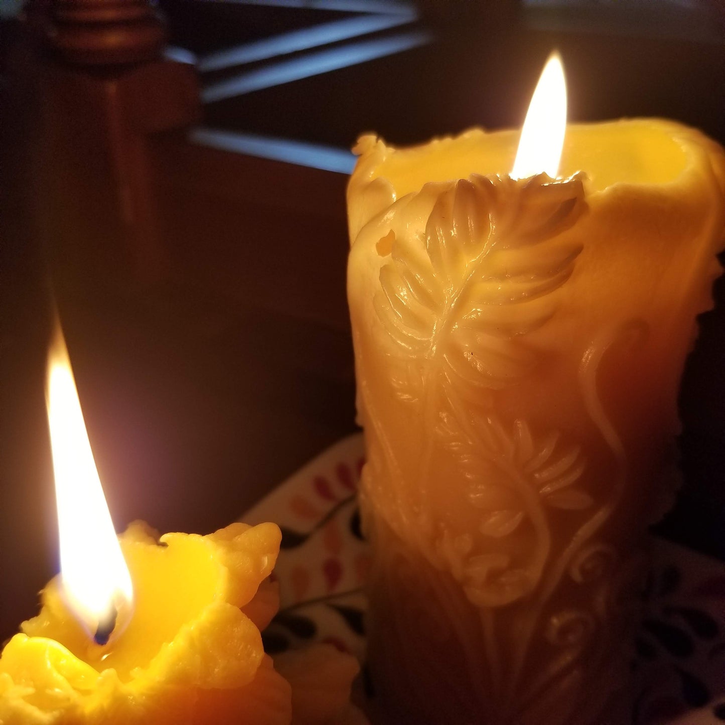 Fern Pillar - Large | Beeswax Candle