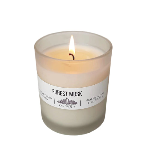 Forest Musk 8 oz Frosted Candle