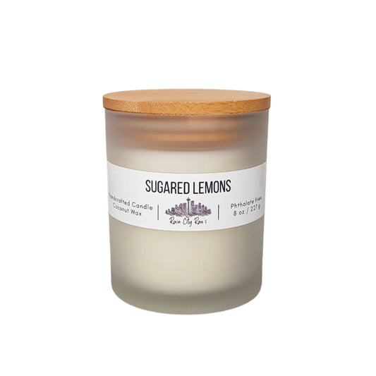 Sugared Lemons 8 oz Frosted Candle