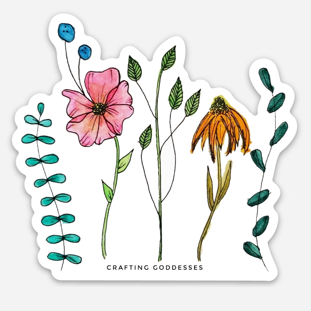 Sticker Exclusive - Wildflowers Original Watercolor Art