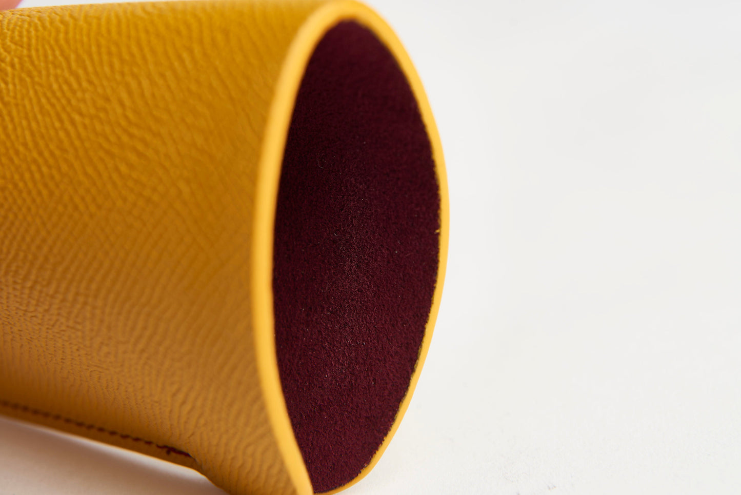 🟡 ASU Gold Epsom Leather Sunglass Case Holder