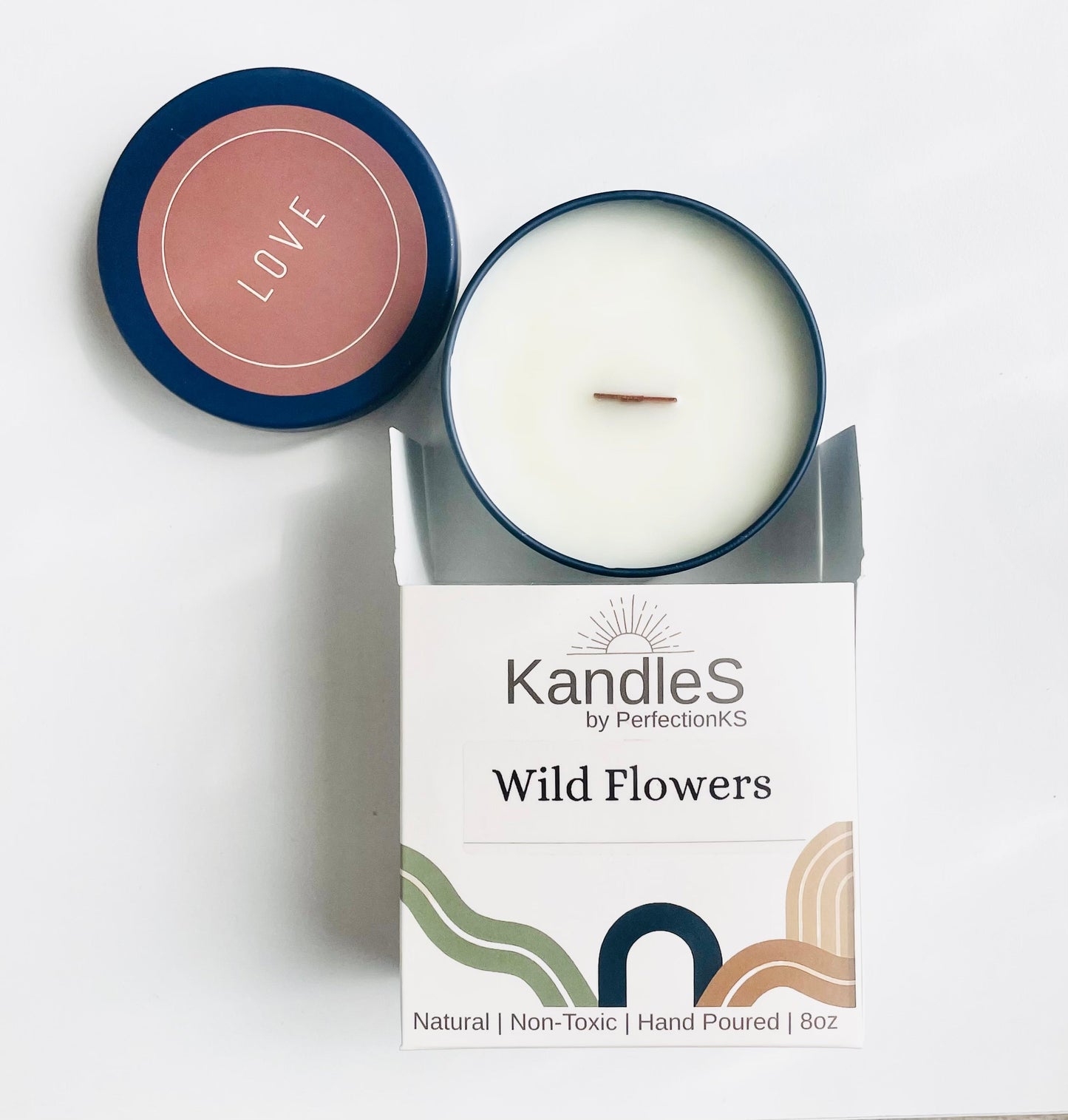 Wild Flower Oasis Luxury Candle | Eco-Friendly Clean-Burning Wooden Wick Candle