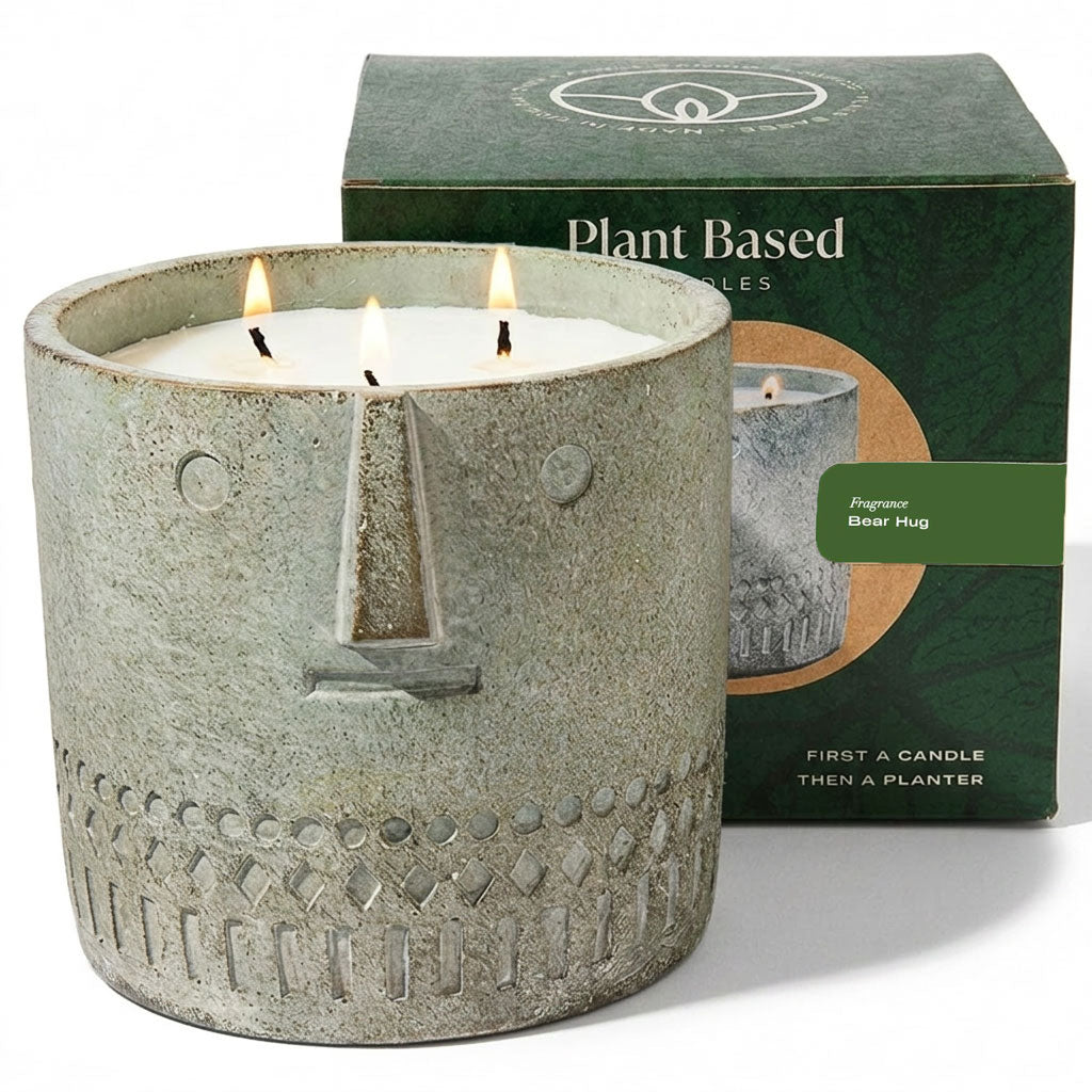 Bear Hug Stone Face Candle 27oz