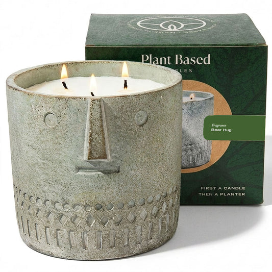 Bear Hug Stone Face Candle 27oz