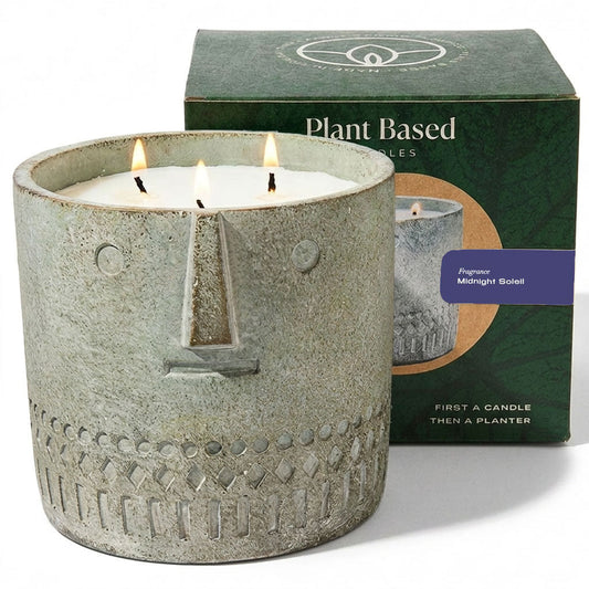 Midnight Soleil Stone Face Candle 27oz
