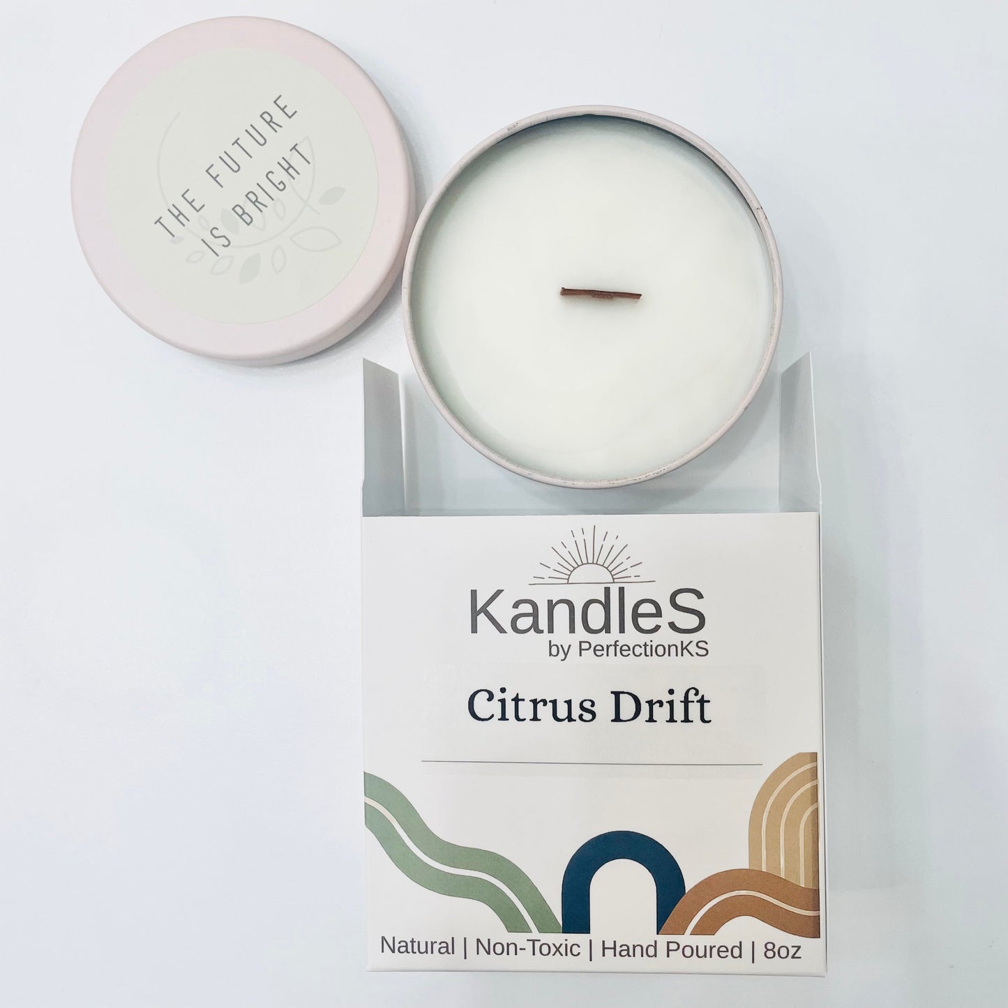 Citrus Drift Luxury Candle | Eco-Friendly Clean-Burning Wooden Wick Candle