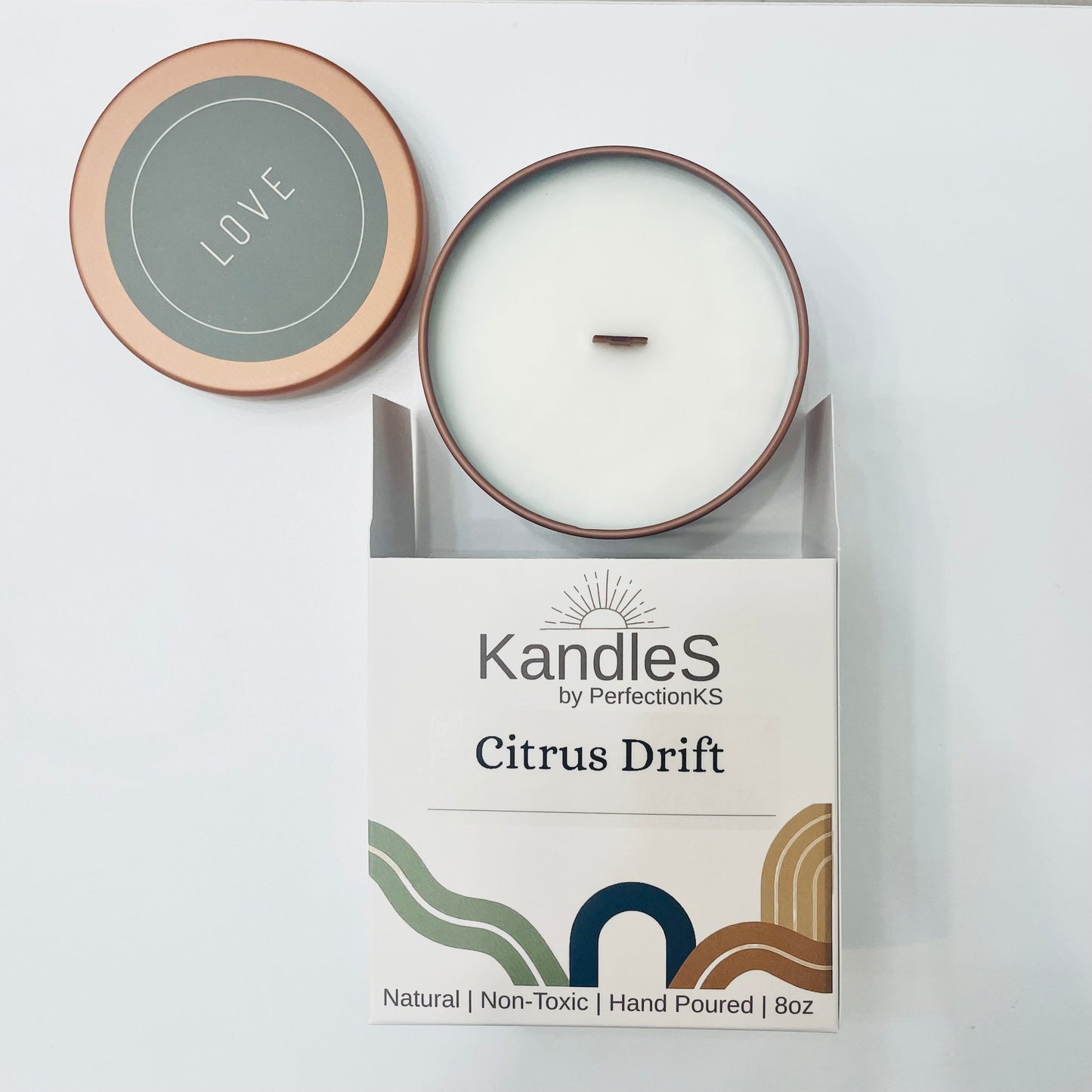 Citrus Drift Luxury Candle | Eco-Friendly Clean-Burning Wooden Wick Candle