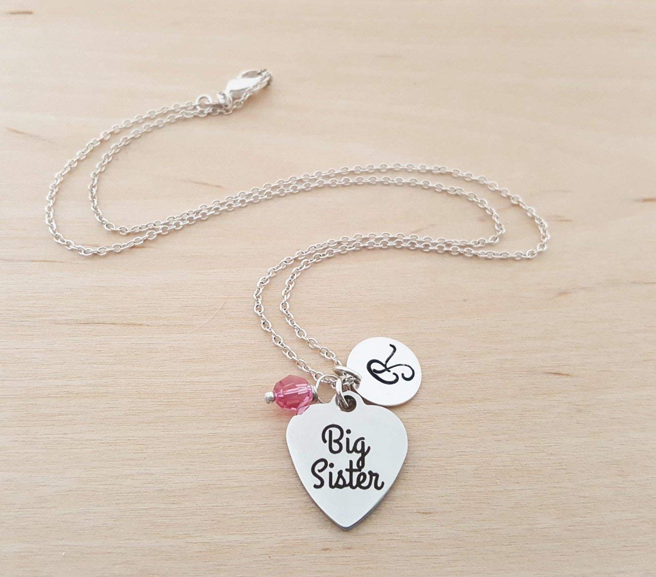 Big Sister Charm Necklace – Personalized Sterling Silver Jewelry